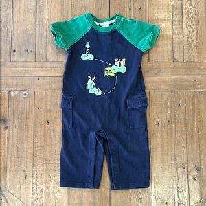 Janie and jack golf embroidered color block cargo
Romper